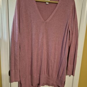 Pink V-Neck Sweater